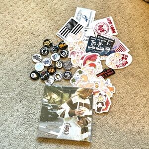 Brandy Melville Sticker and Button Bundle